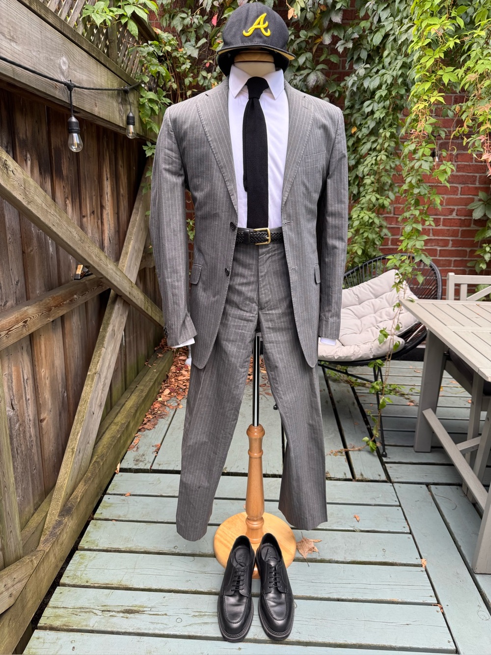 Vintage Banana Republic Cotton Pinstripe Suit